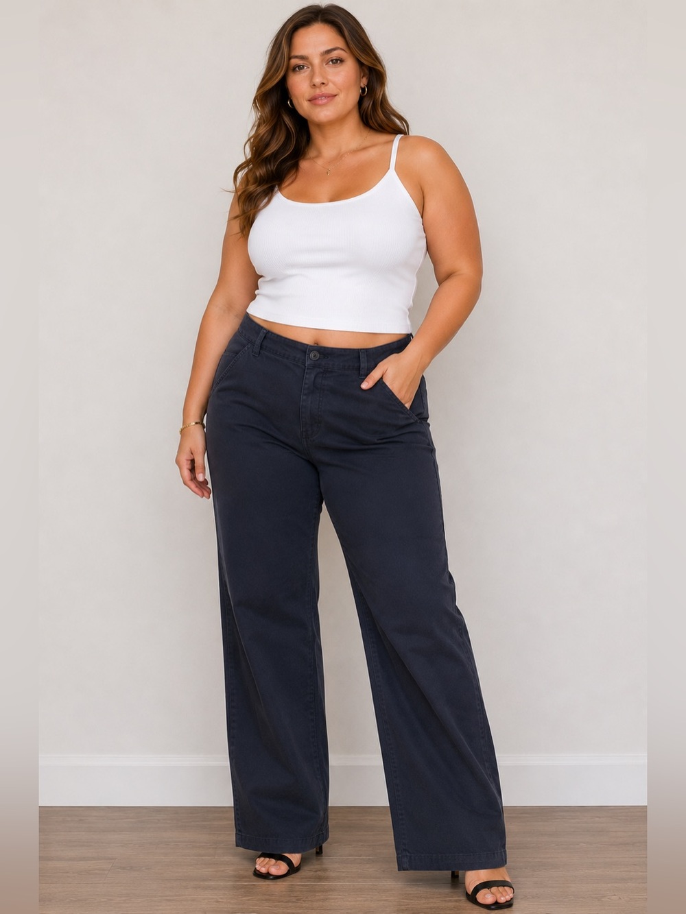 Nili Lotan cotton twill pants in navy - 12